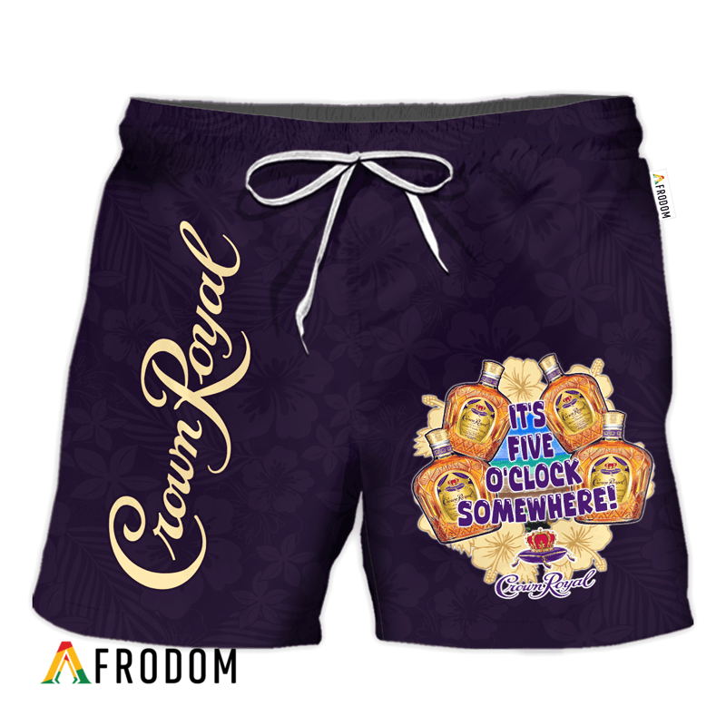 It’S Five O’Clock Somewhere Crown Royal Hawaiian Shorts