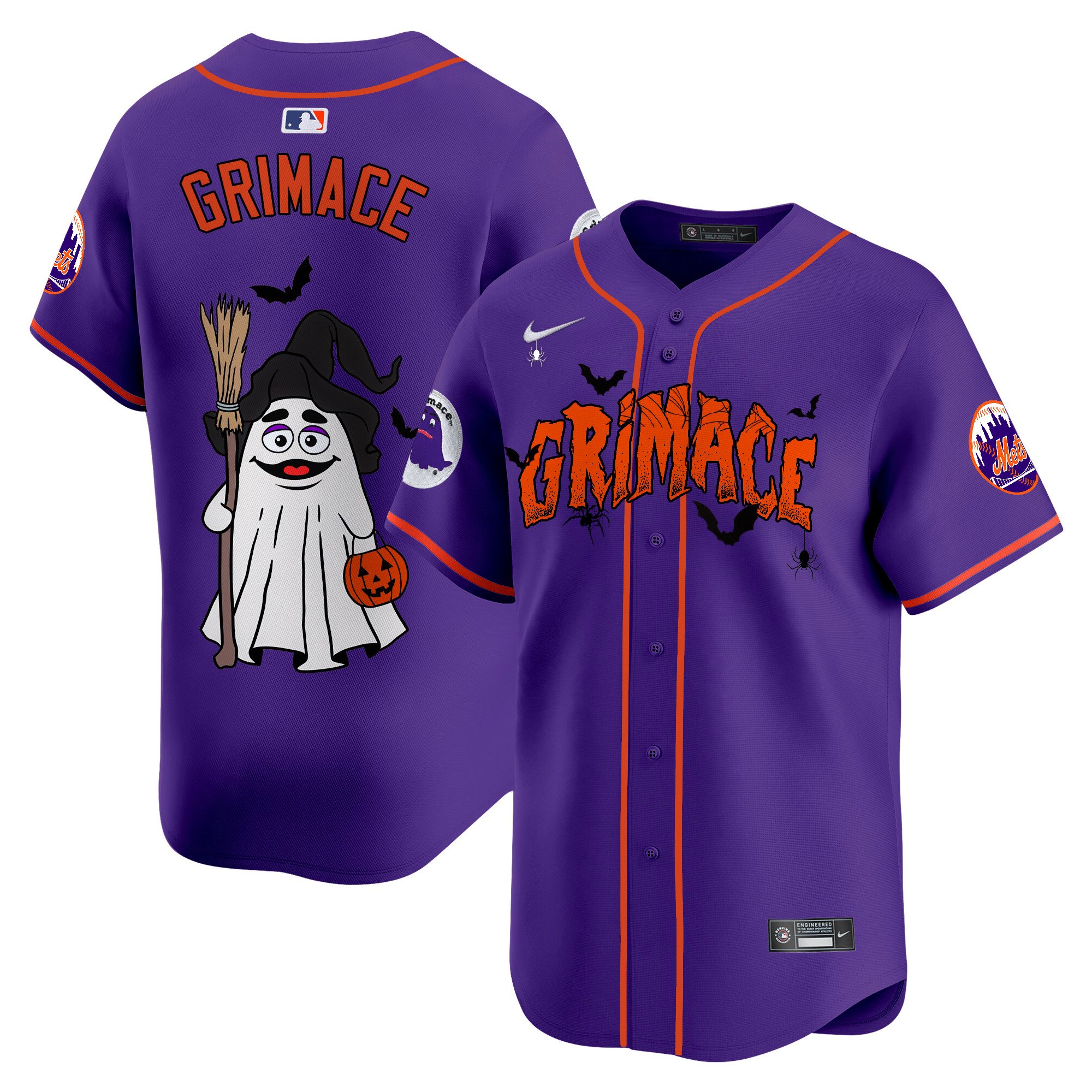 Unisex Mets Grimace Halloween Vapor Premier Limited Jersey- Printed