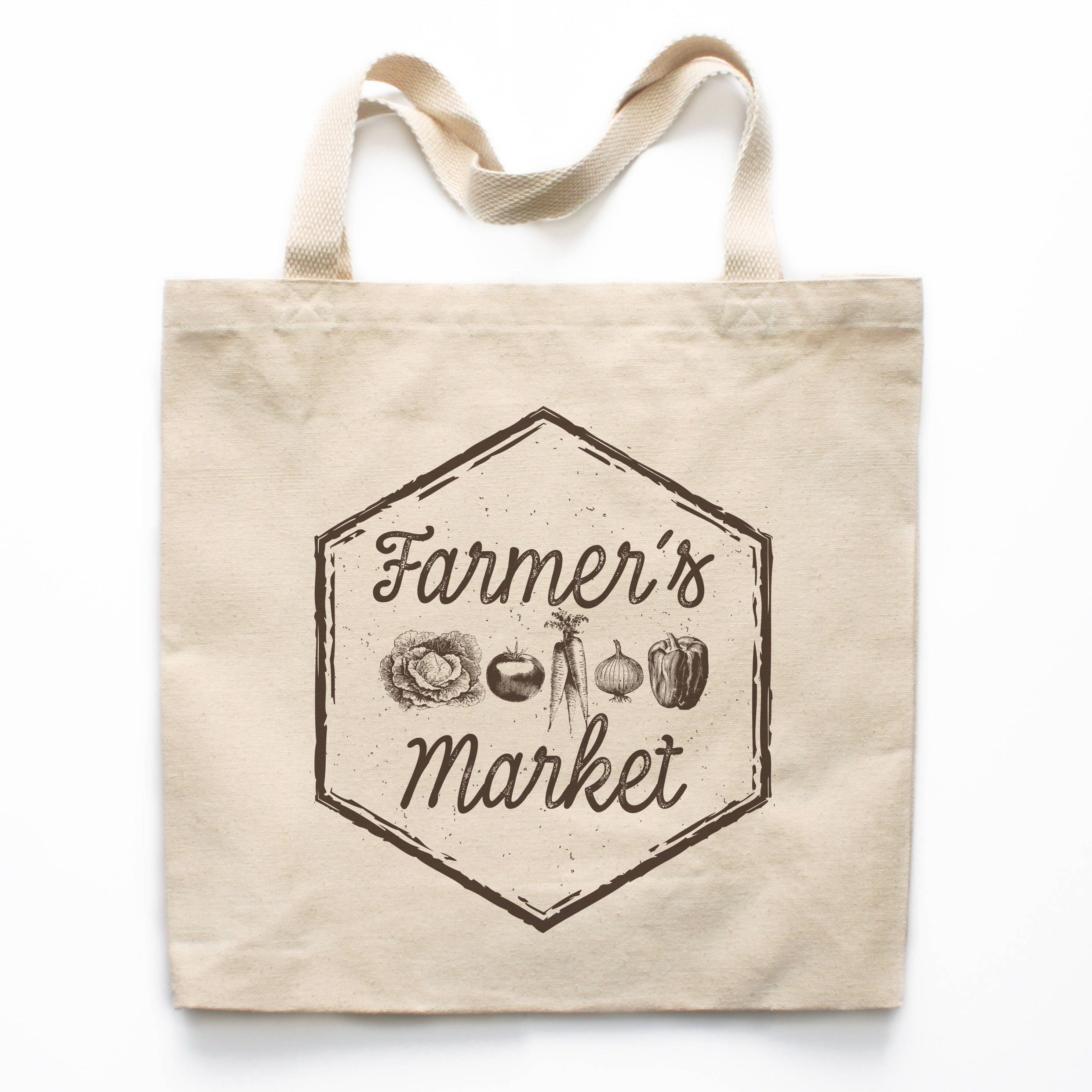 Farmers Market Tote Bag, Farm House Decor Tote Bag, Farm Market Tote Bag, Canvas Market Bag, Shopping Bag, Reusable Grocery Bag 0200