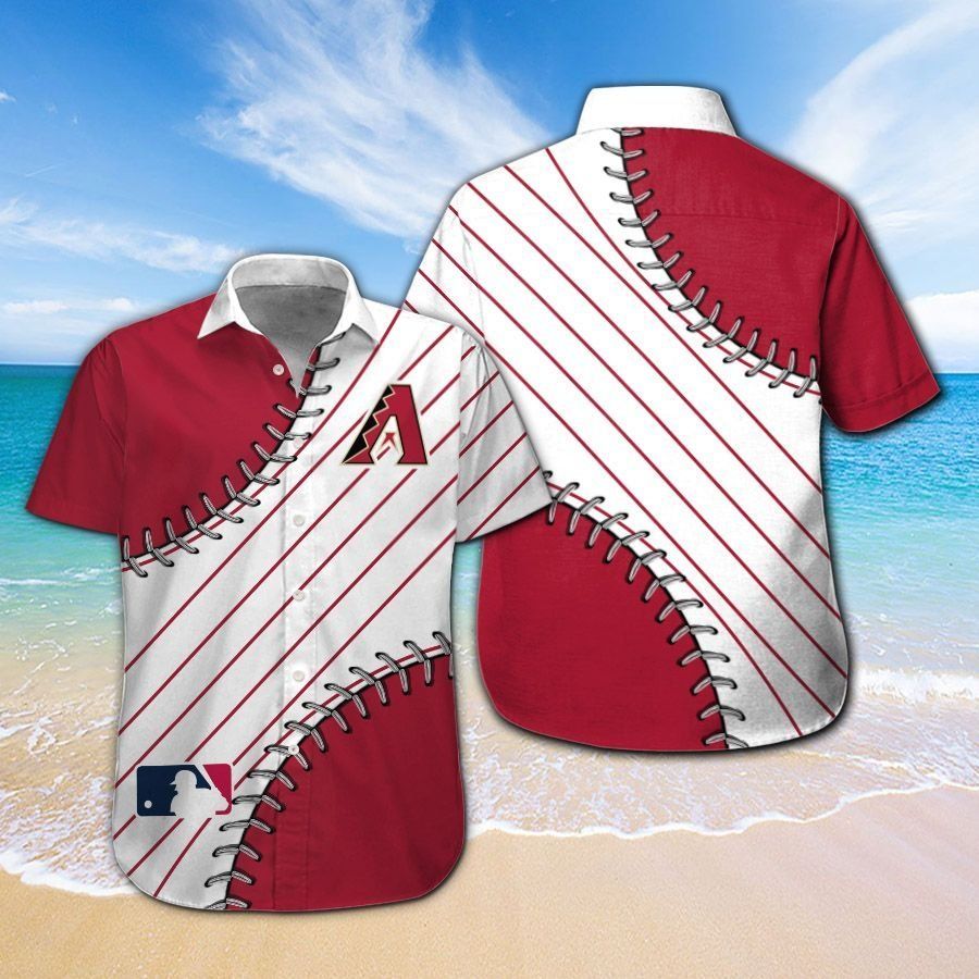 Arizona Diamondbacks Hawaiian Tropical Design Short Sleeve Shirt Elegance