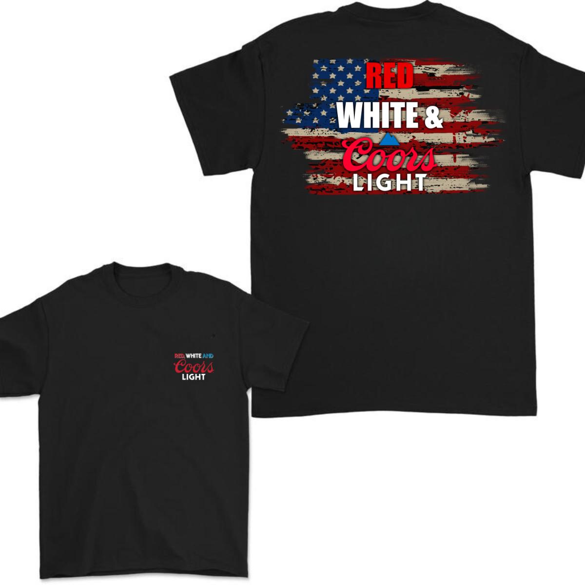 Red White and Coors Light 2 Sides T- … fashionstation