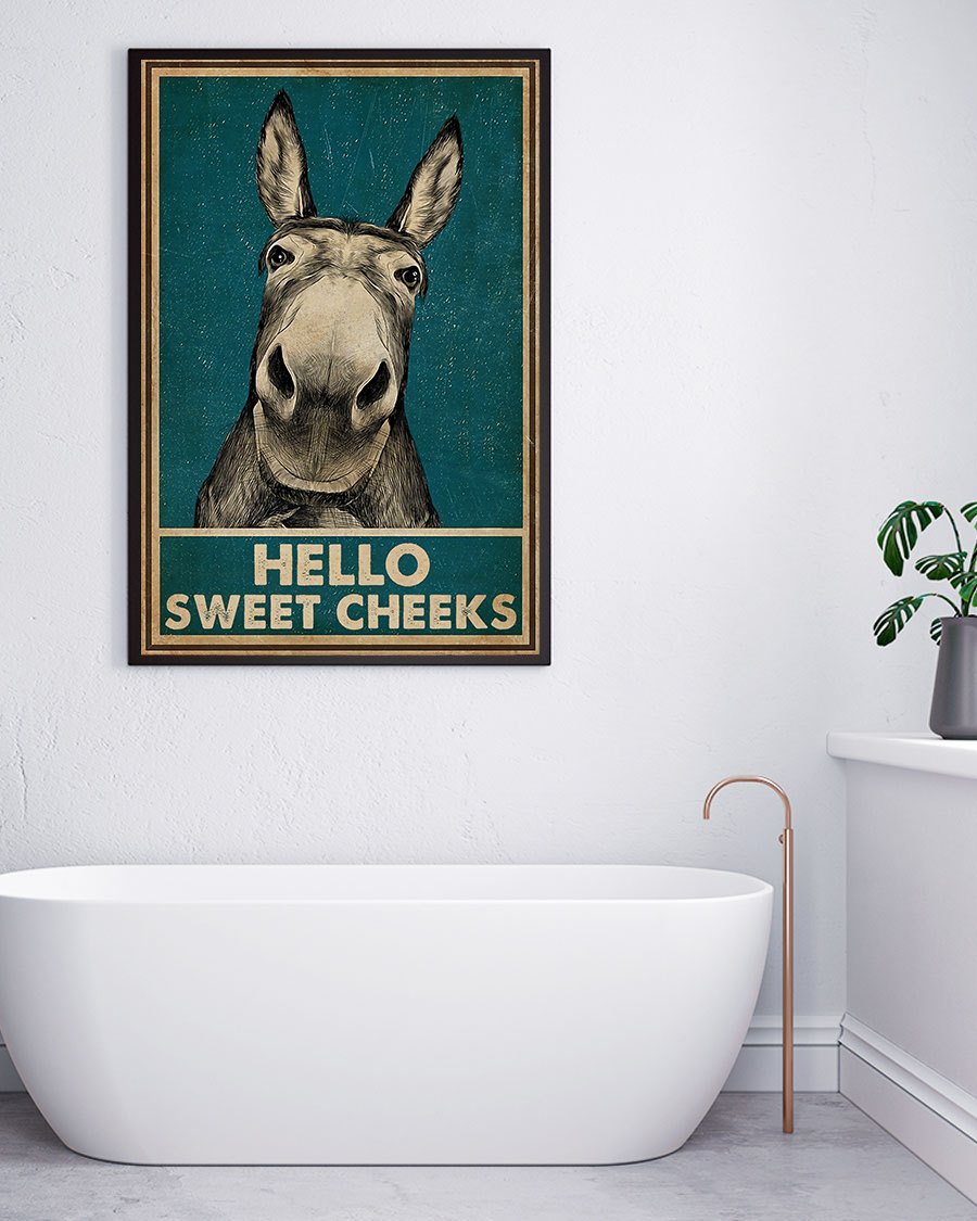 Donkey Hello Sweet Cheeks Poster