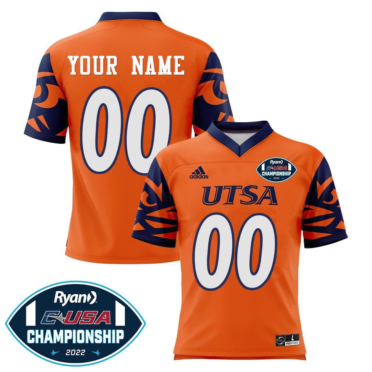 Utsa 2022 Champions Orange Custom Jersey – All Stitched – TXTrend Shop