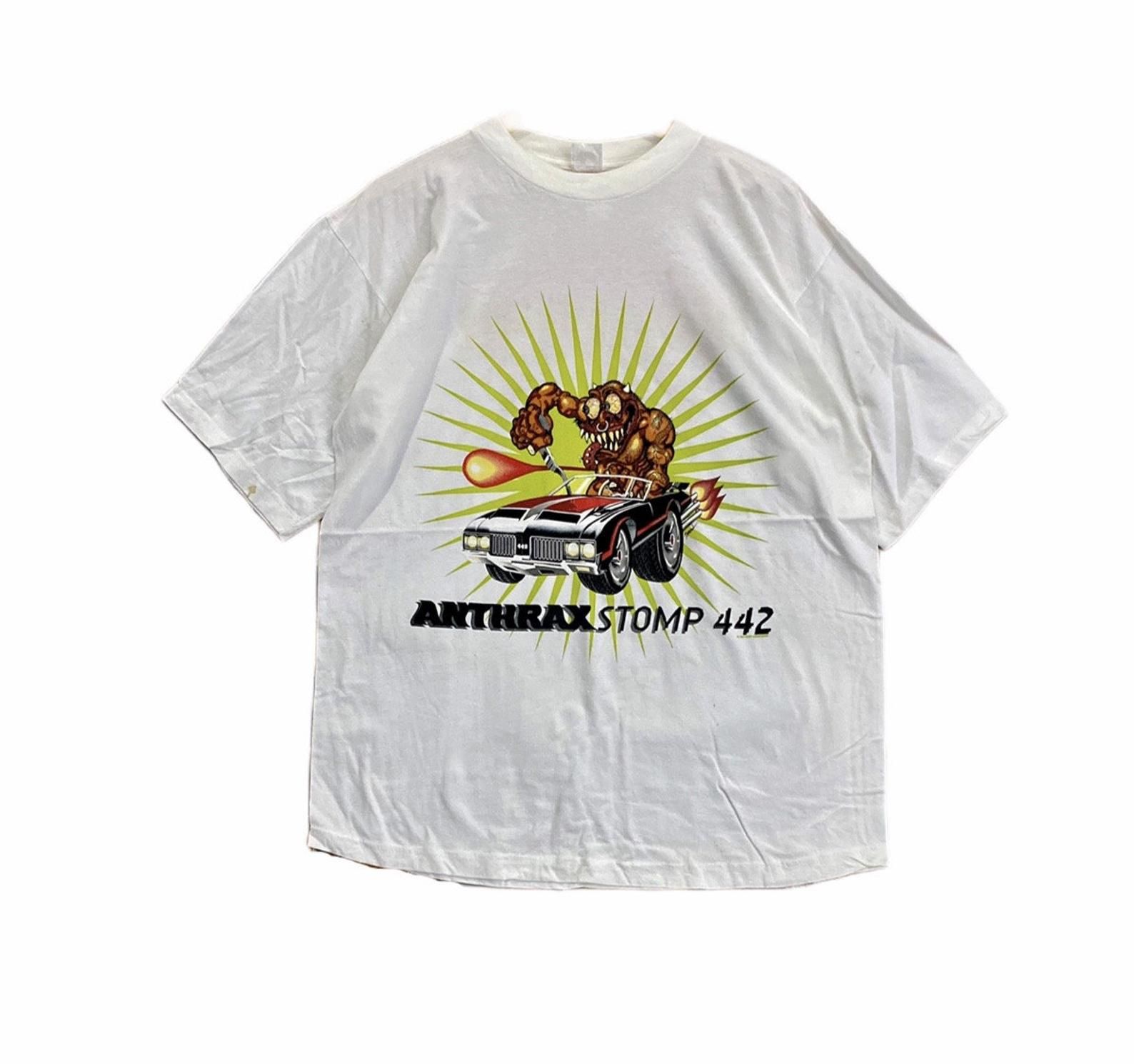 Vintage 90S 1995 Anthrax Stomp 442 Big Image Nice Design American Thrash Metal Band Album Tour Singles Pushead Artwork Promo T-Shirts