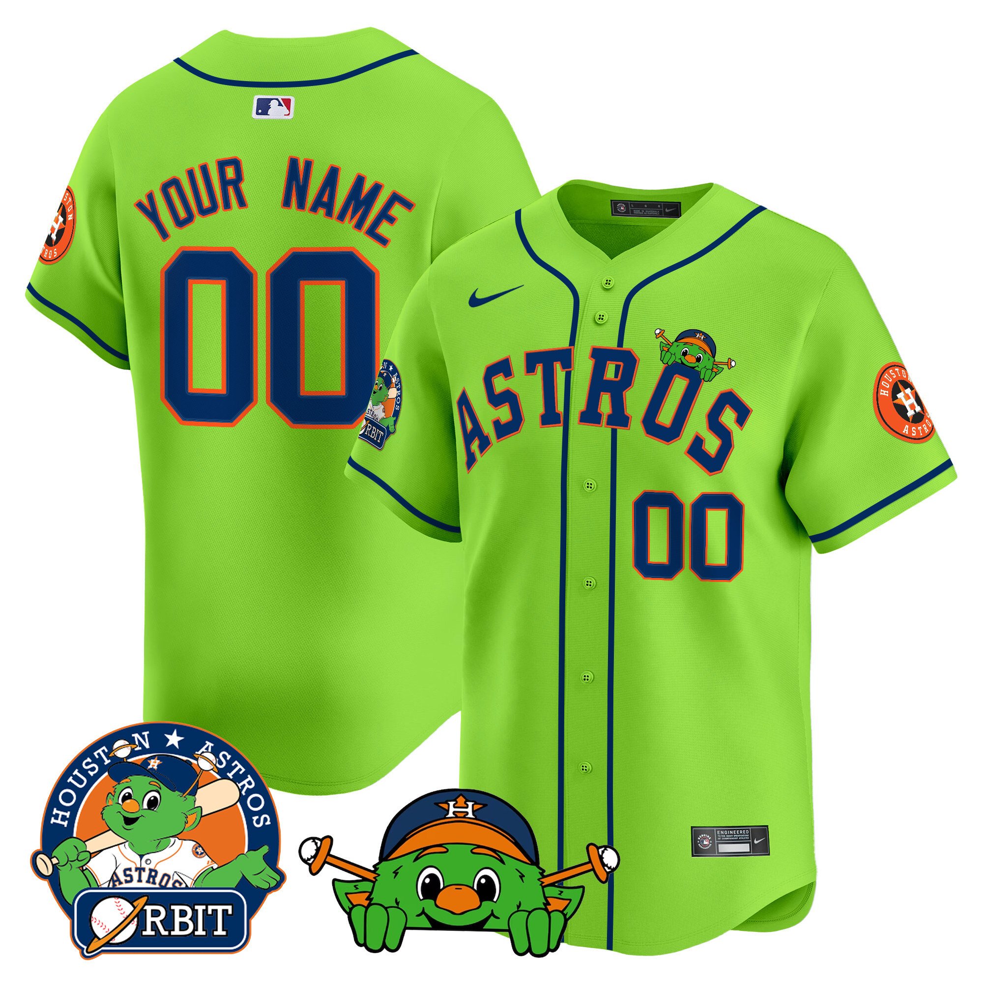 Astros Orbit Patch Vapor Premier Limited Custom Jersey V3 – All Stitched