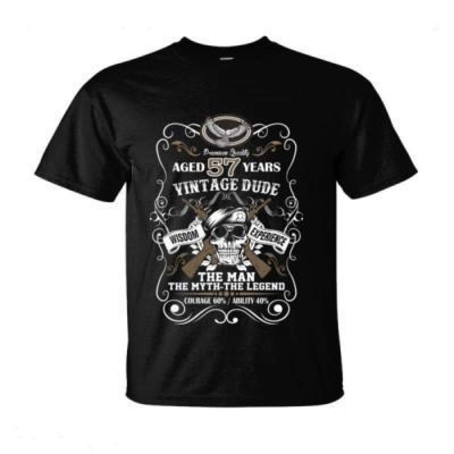 AGR Aged 57 Years Vintage Dude Wisdom Experience The Man The Myth The Legend Courage 60% Ability 40% – Ultra-Cotton T-Shirt