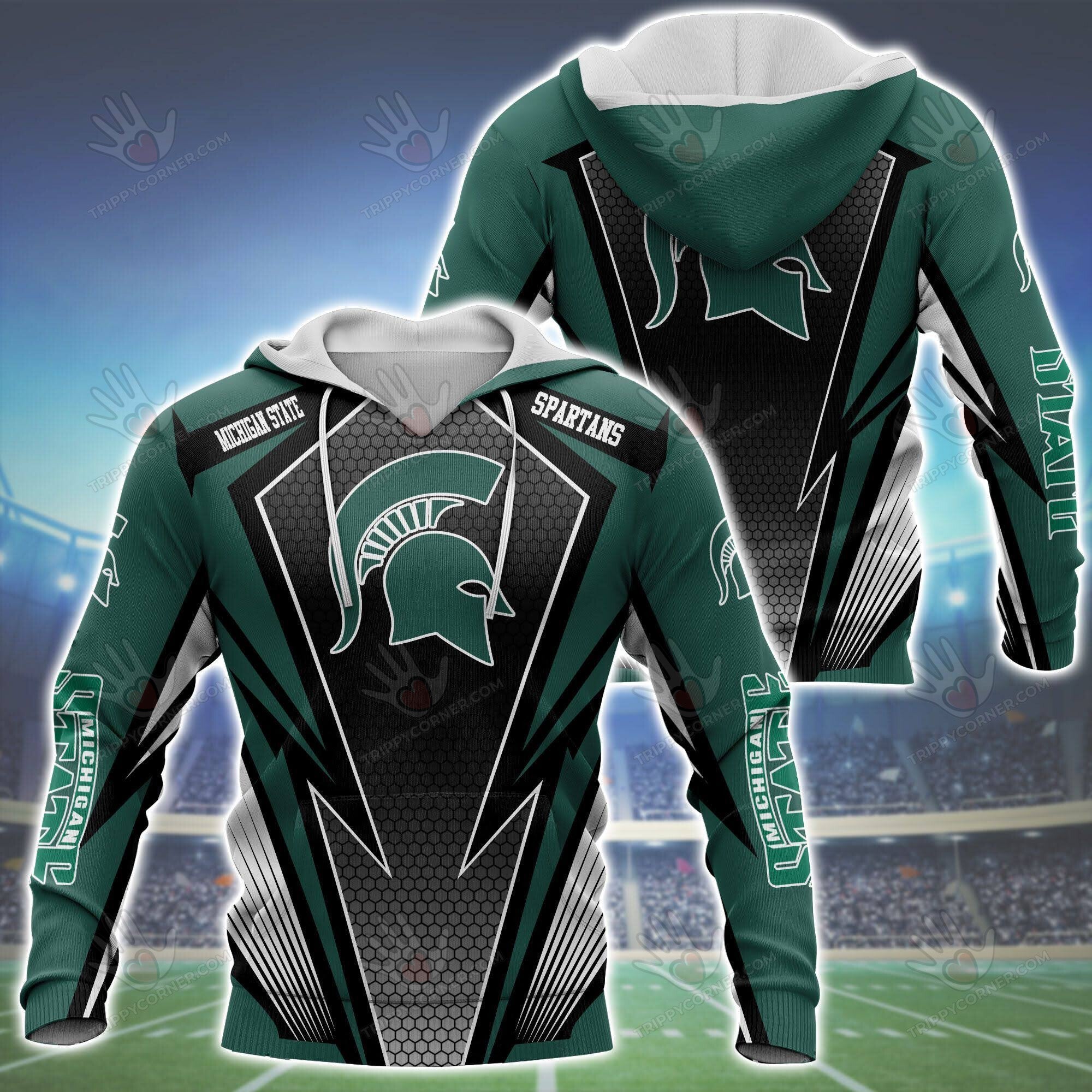 Michigan State Spartans Ncaa Football 3D All Over Printed Shirt, Sweatshirt, Hoodie, Bomber Jacket Size S – 5Xl