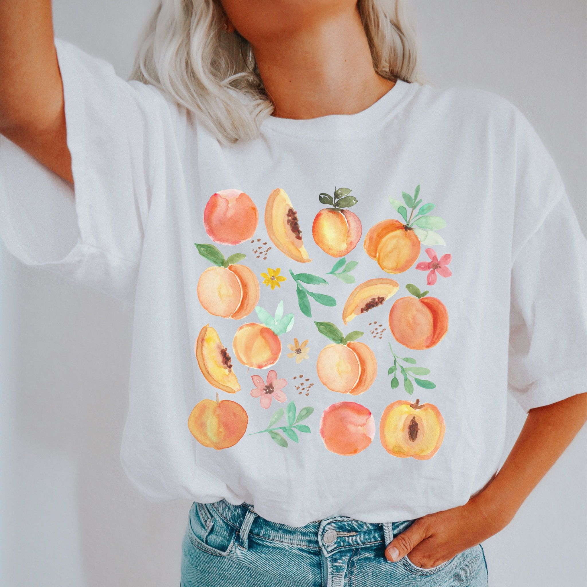 Shirt Ideas, Peach Cottagecore Shirt …