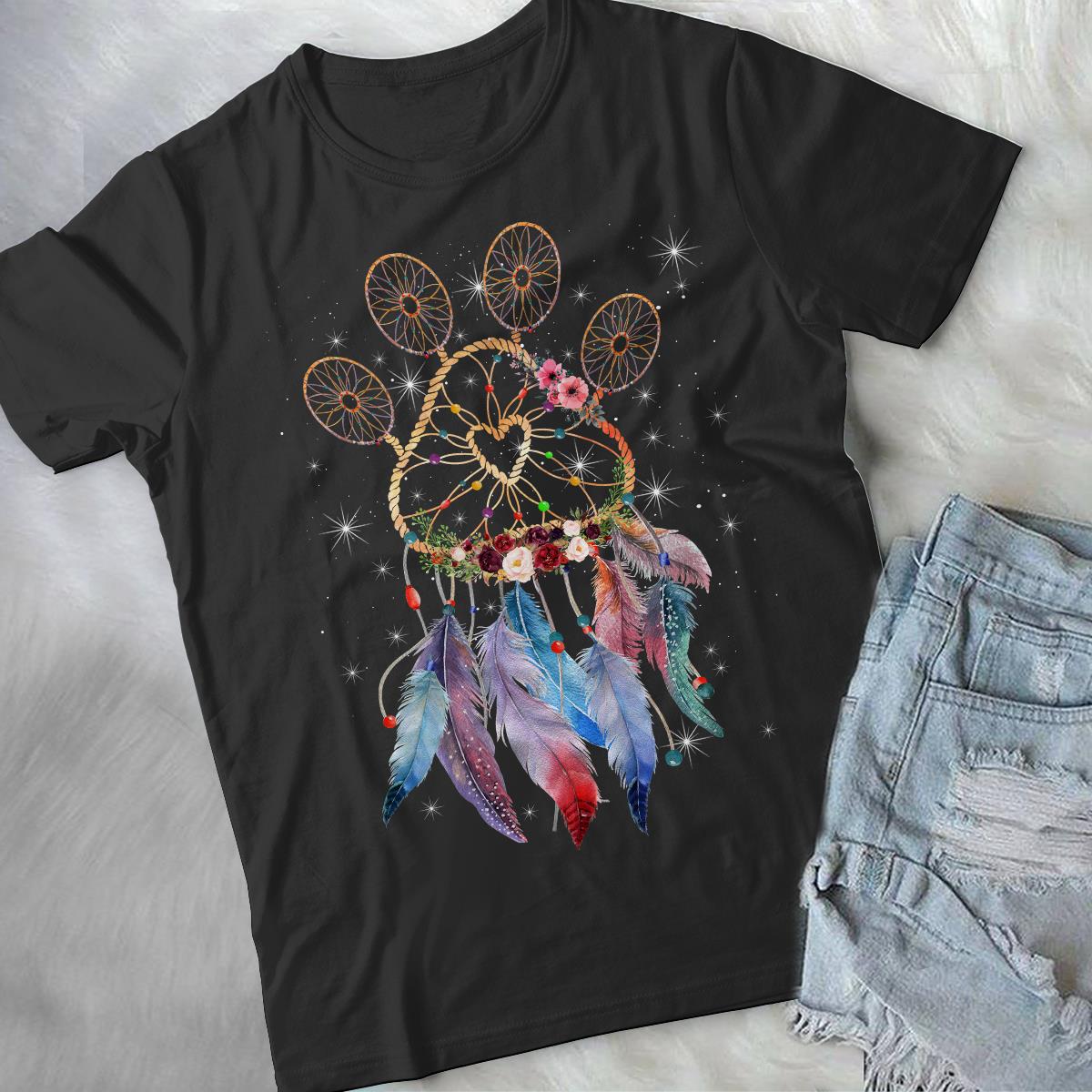 Dog Footprint Paw Print In Heart Col &hellip;