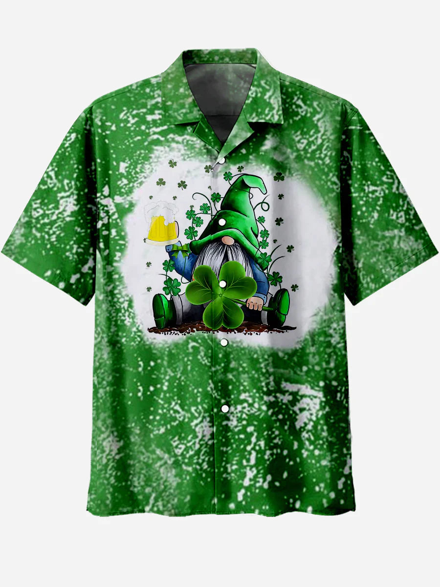 Lucky Clover & Skull Creative St. Patrick’S Day Hawaiian Shirt