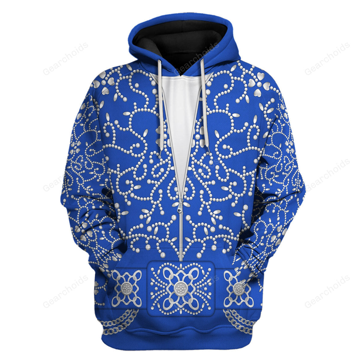 Peckshirt  Elvis Blue Swirl Blue - Costume Cosplay Hoodie Sweatshirt Sweatpants Tshirt Hawaiian shirt ELHS25 - Print In Your Way