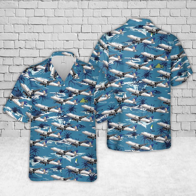 United Airlines Airbus 319 Hawaiian Shirt, Hawaiian Shirt For Men, Women