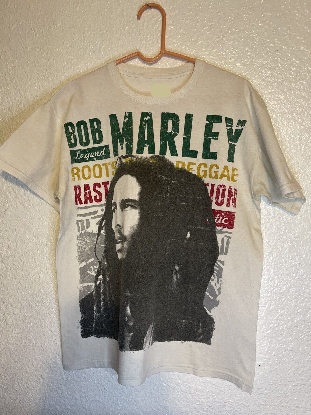 Vintage Legend Reggae Bob Marley Portrait Tee Shirt Outfits