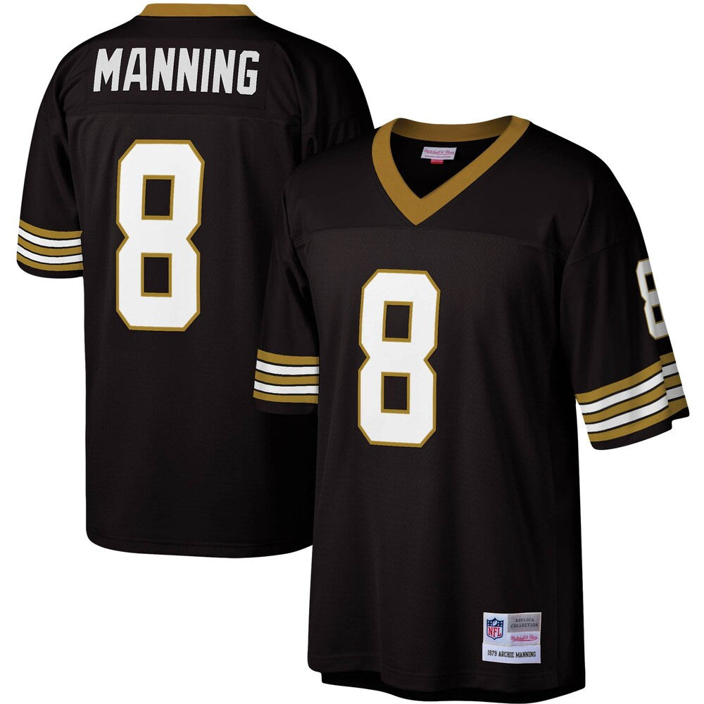 Men’S New Orleans Saints Archie Manning Mitchell & Ness Black Legacy ...