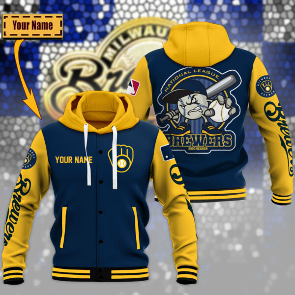 Milwaukee Brewers Basseball Jacket Hoodie Shirt