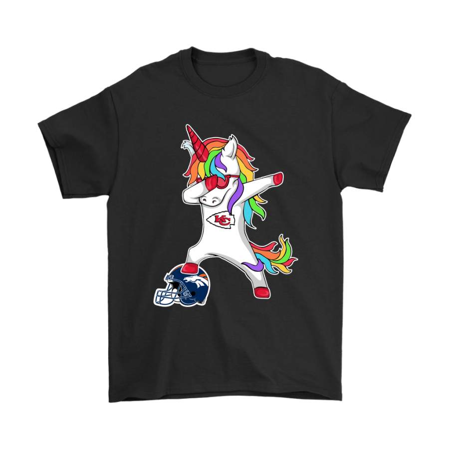 Football Dabbing Unicorn Steps On Helmet Kansas City Chiefs Shirts