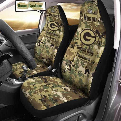 Green Bay Packers Customized Camo Car Seat Cover Set CSC6829