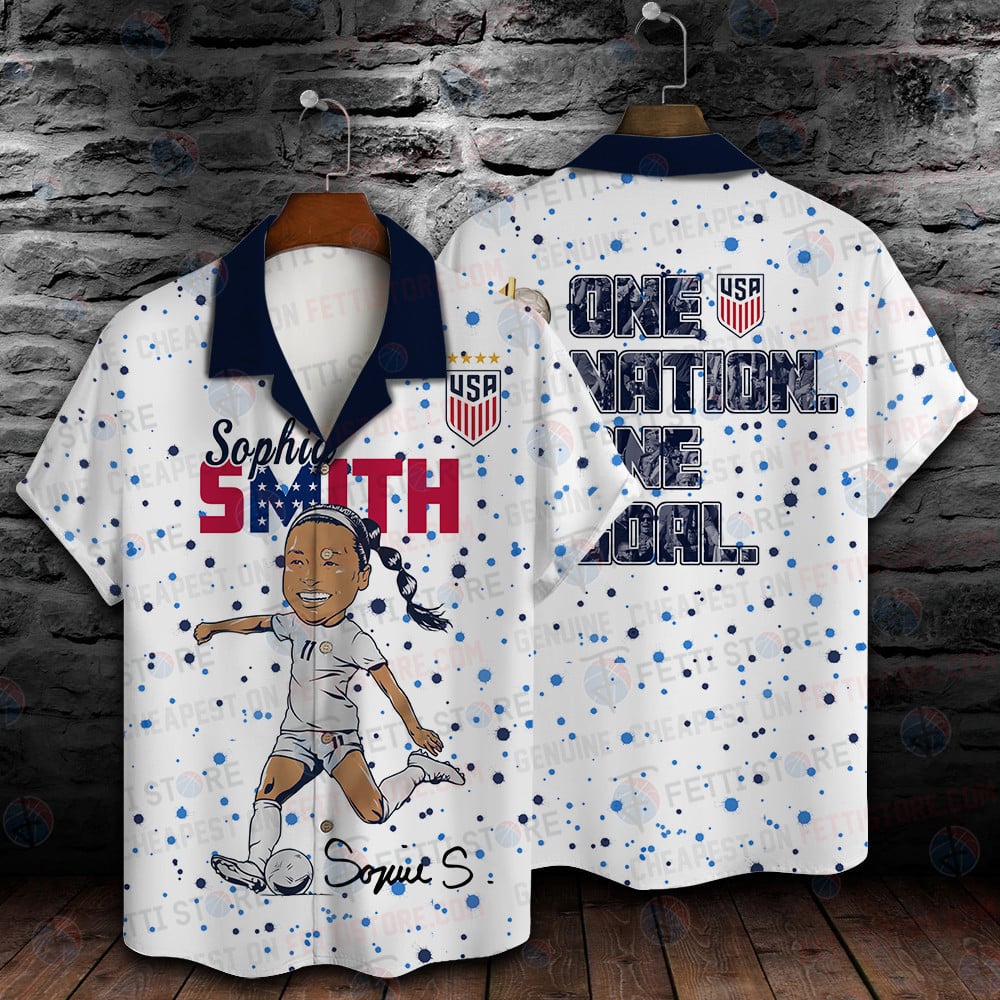 Sophia Smith  Uswnt Women 2023 Home 3D Print Hawaiian Shirt Shusw