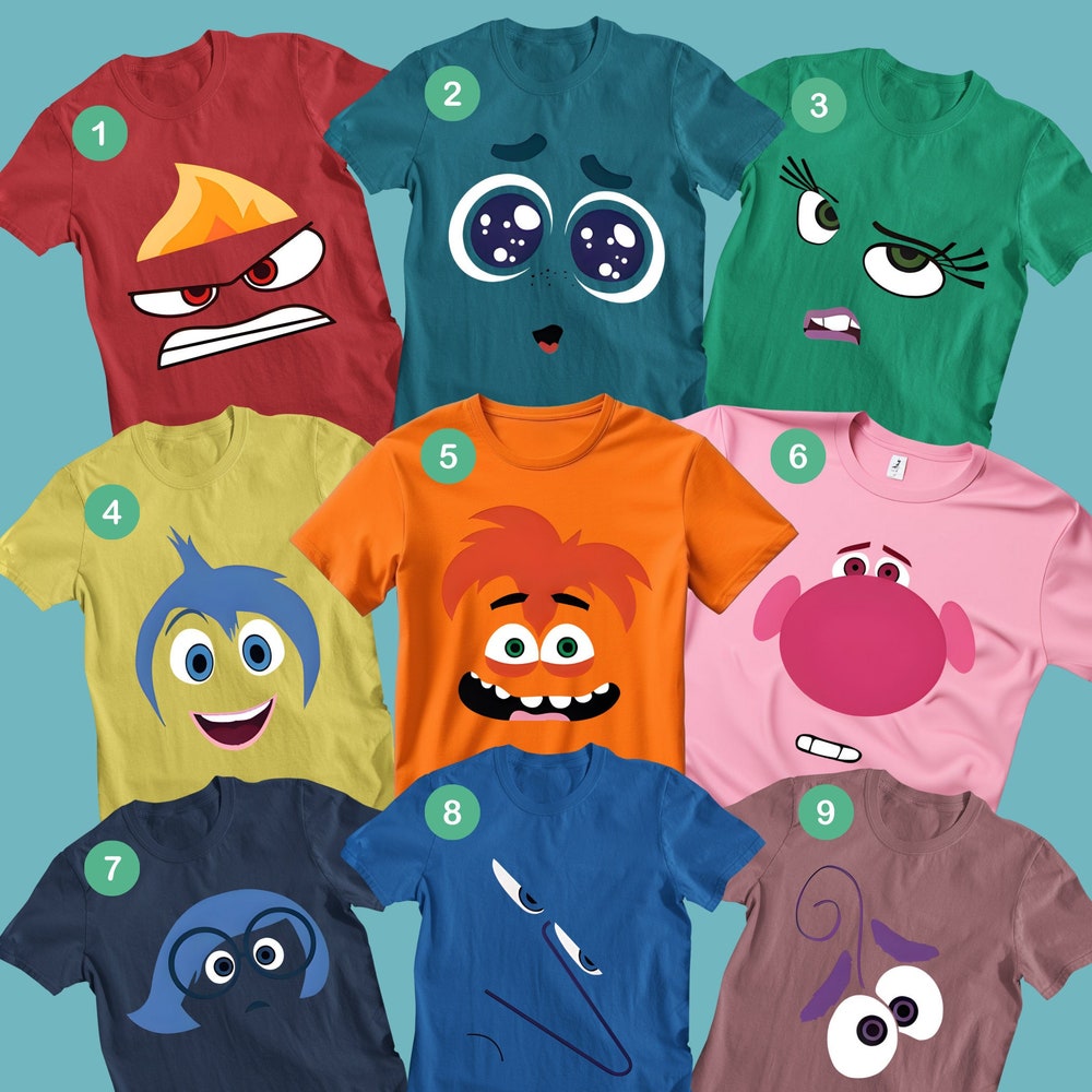 Inside Out 2 Shirt, Inside Out Characters Tshirt, Inside Out Group Matching, Inside Out 2 Family Party, Halloween Matching Costume x PeckShirt