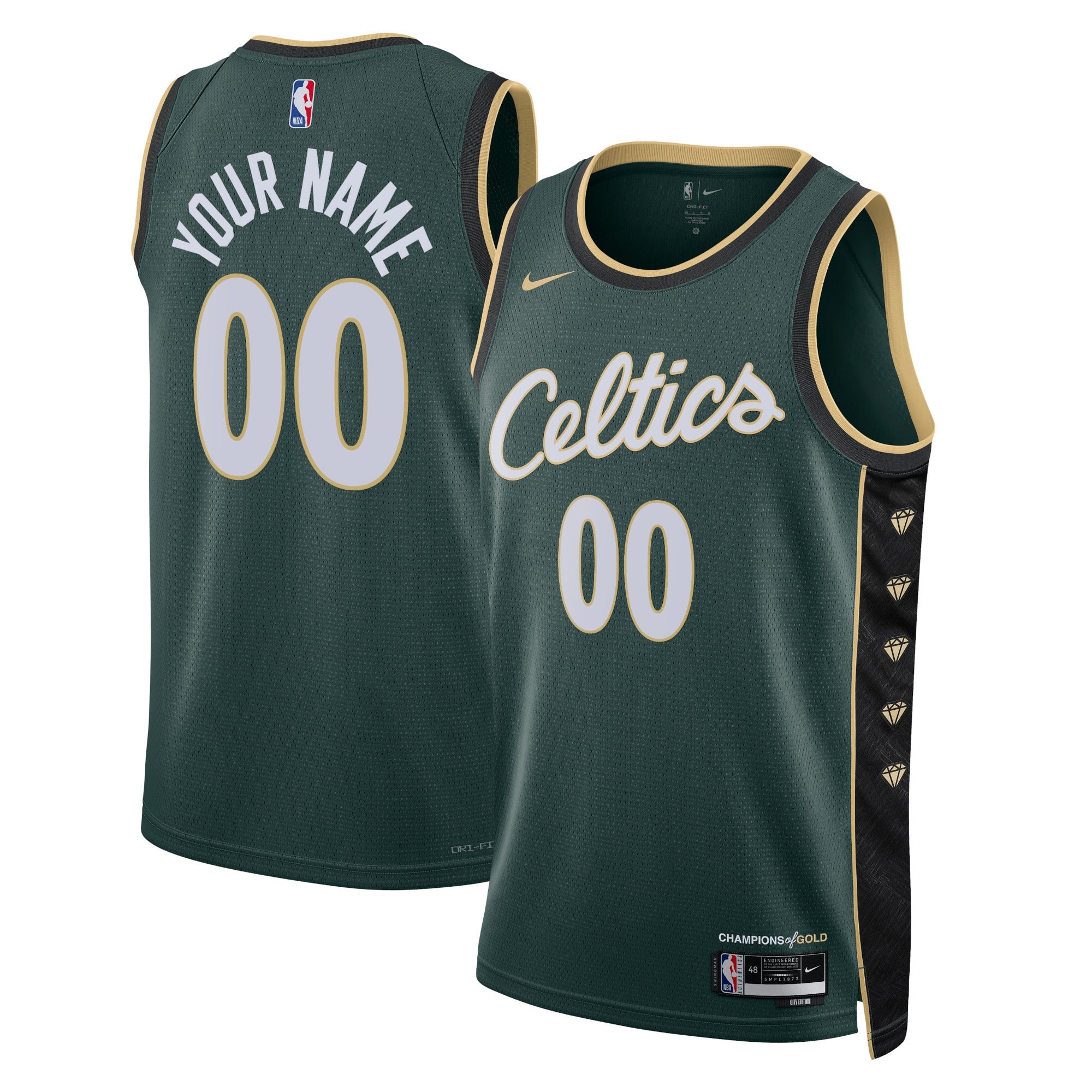 Boston Celtics Nike Unisex 2022/23 Swingman Custom Jersey – City Edition – Kelly Green