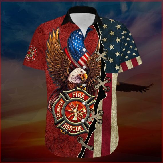 Firefighters Us Eagle Short Sleeve S …