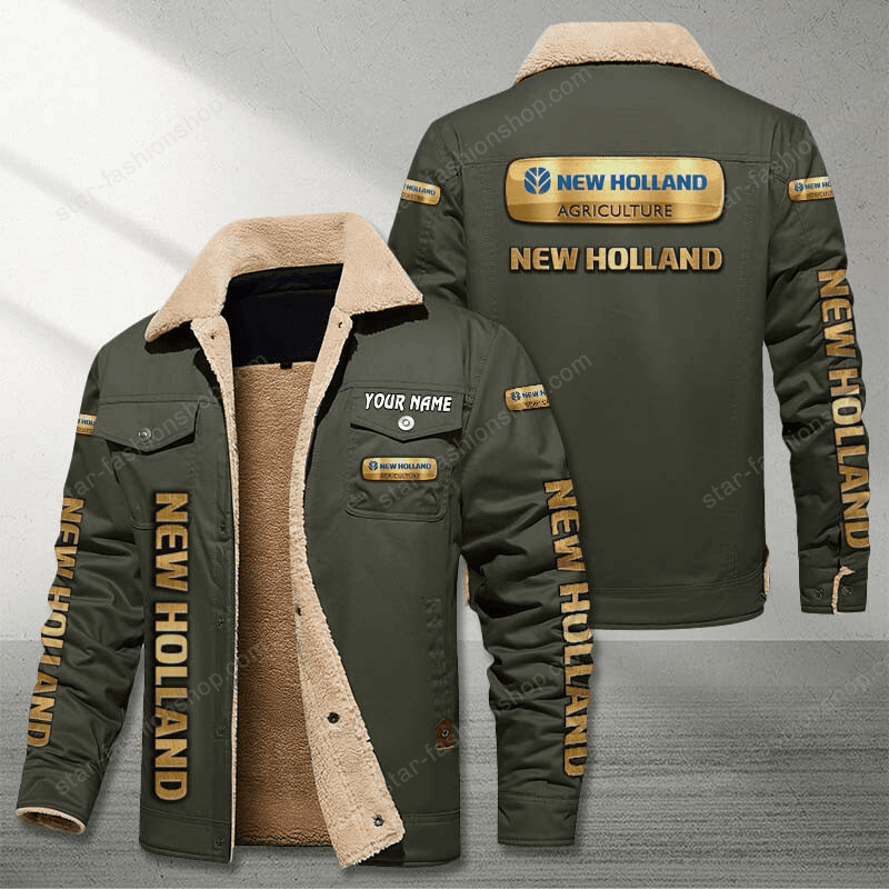 New Holland Green Custom Name Stand Collar Jacket