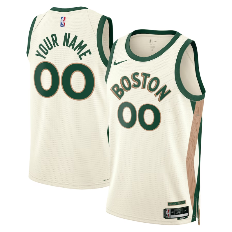 Boston Celtics Unisex 2023/24 Custom Swingman Jersey – White – City Edition