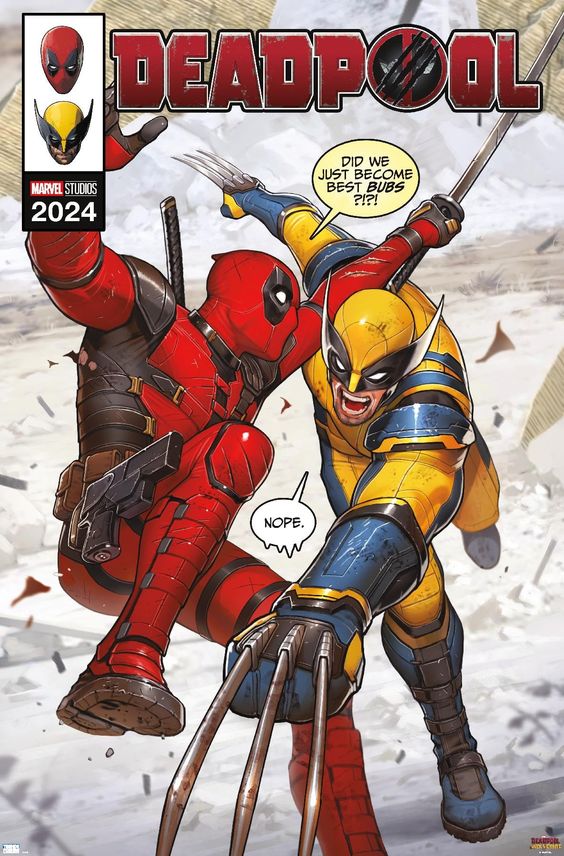 Trends International Marvel Deadpool & Wolverine – Homage Cover #1 Wall Poster, 22.37″ x 34.00″, Premium Unframed Version