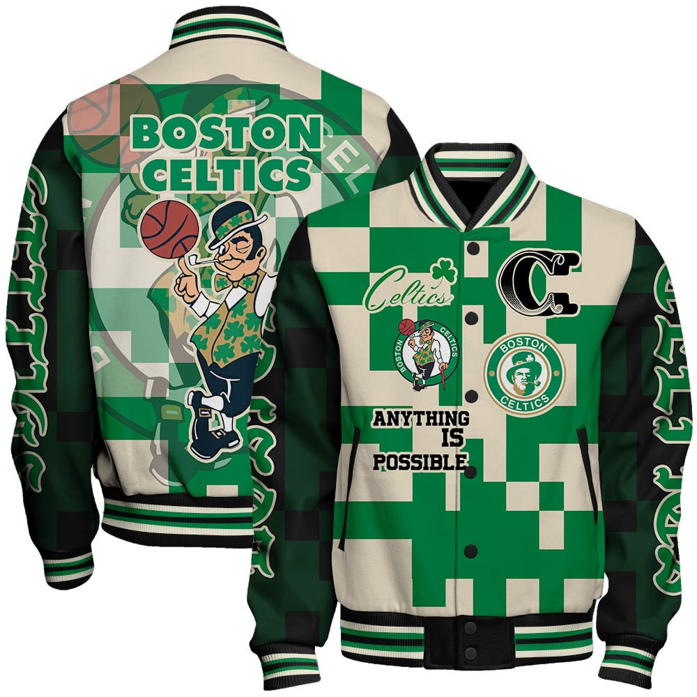 Boston Celtics National Basketball Association AOP Varsity Jacket STM Ver 07