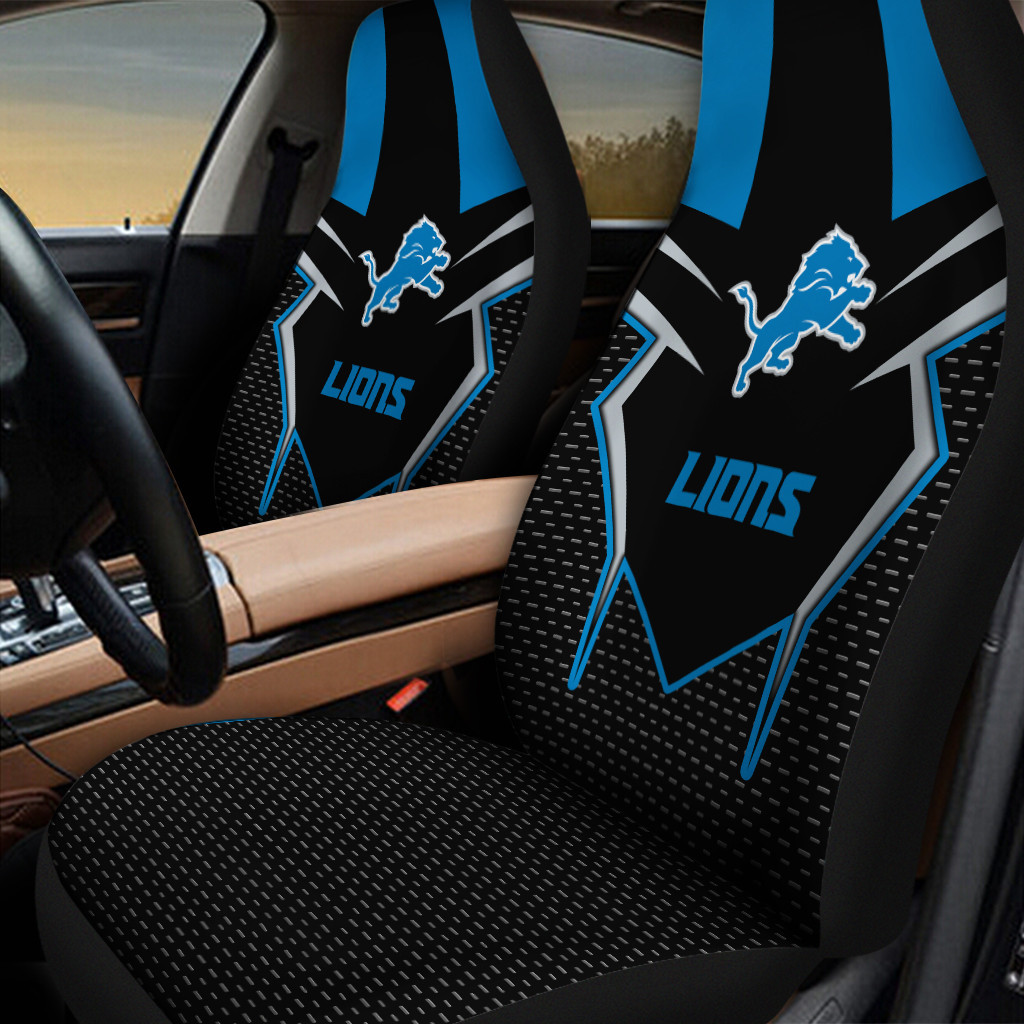 Detroit Lions Personalized Car Seat Cover Set CSC9245