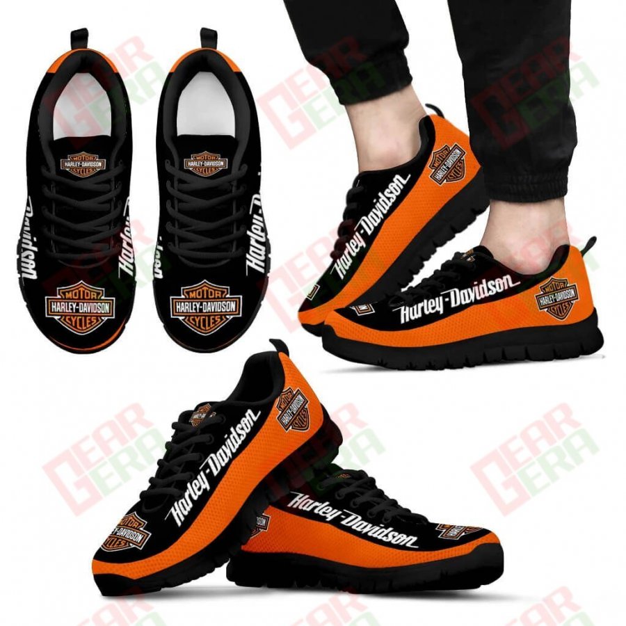 Harley Davidson Sneakers Mens Womens Motorcycle Lovers Custom Print Footwear Casual Riding Shoes GE803