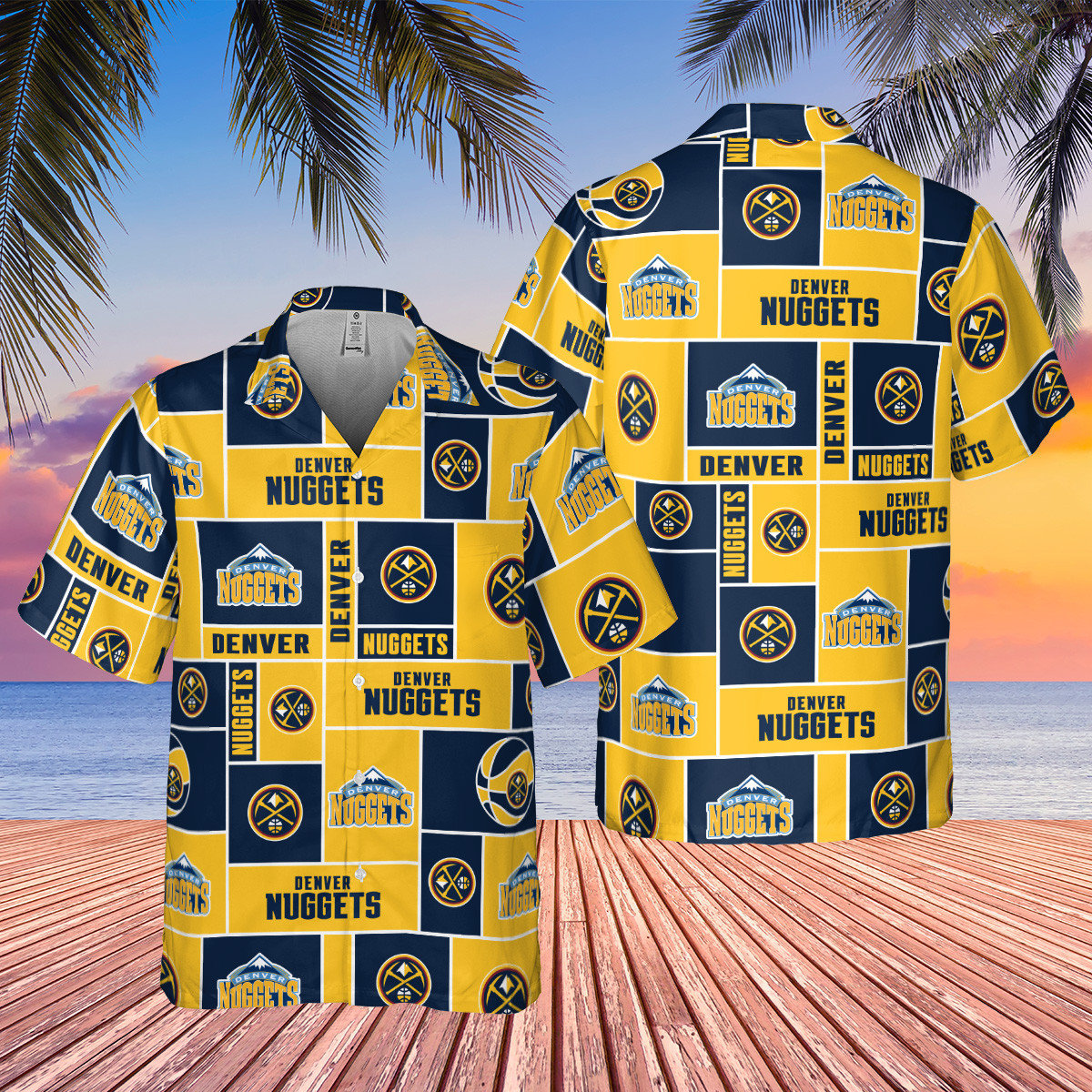 Denver Nuggets Nba Basketball Logo Collection Pattern Hawaiian Shirt