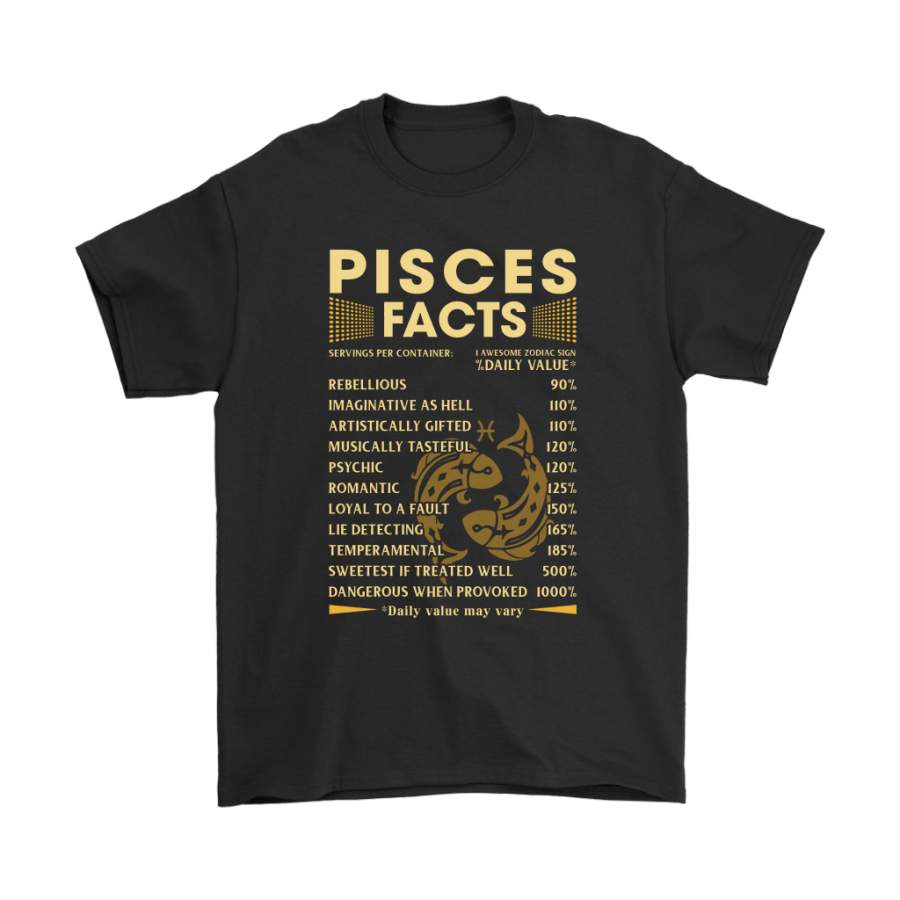 Zodiac Pisces Facts Awesome Zodiac Sign Daily Value Shirts