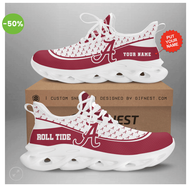 Alabama Crimson Tide Personalized Clunky Sneaker Max Soul Shoes 771