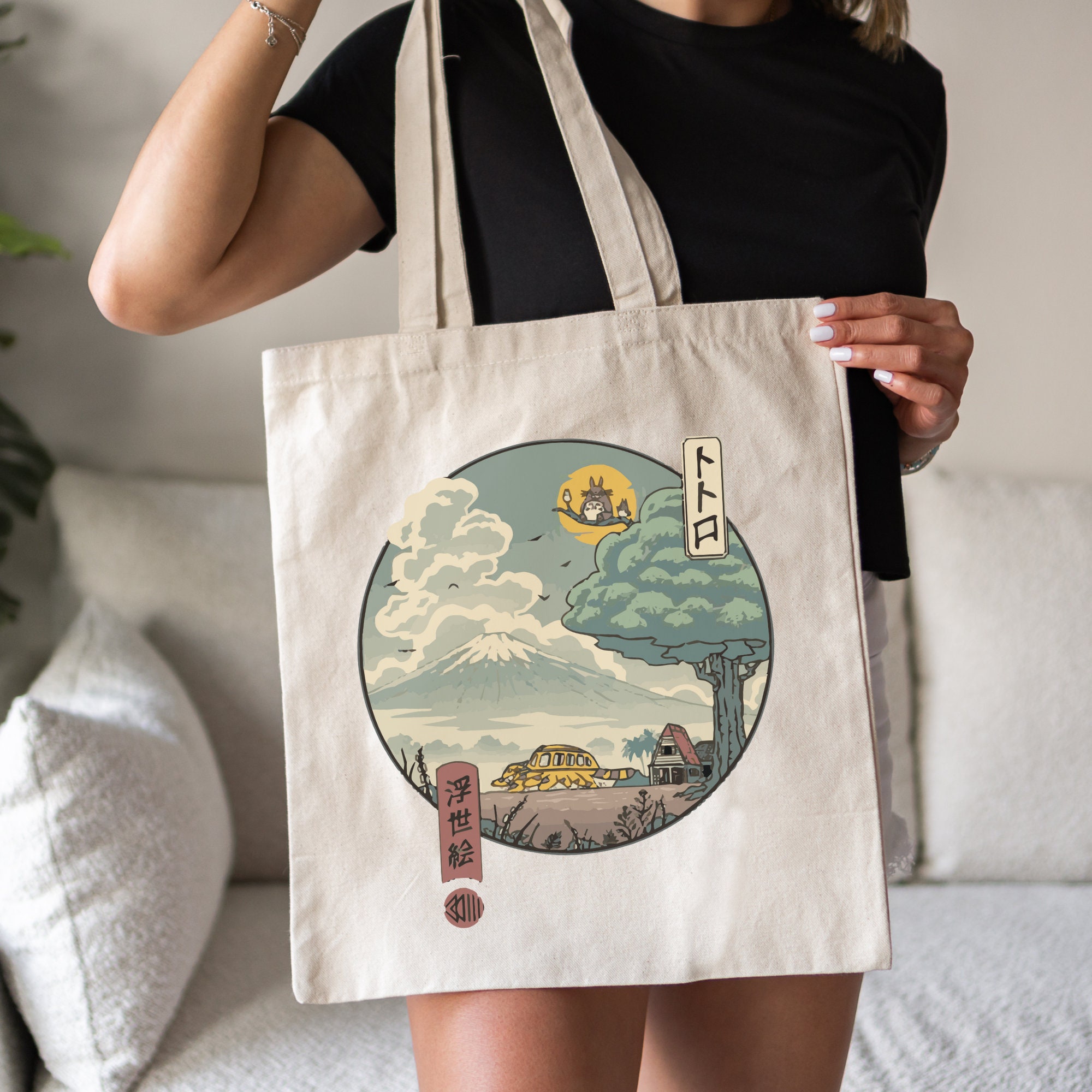 Totoro Inspired Tote Bag