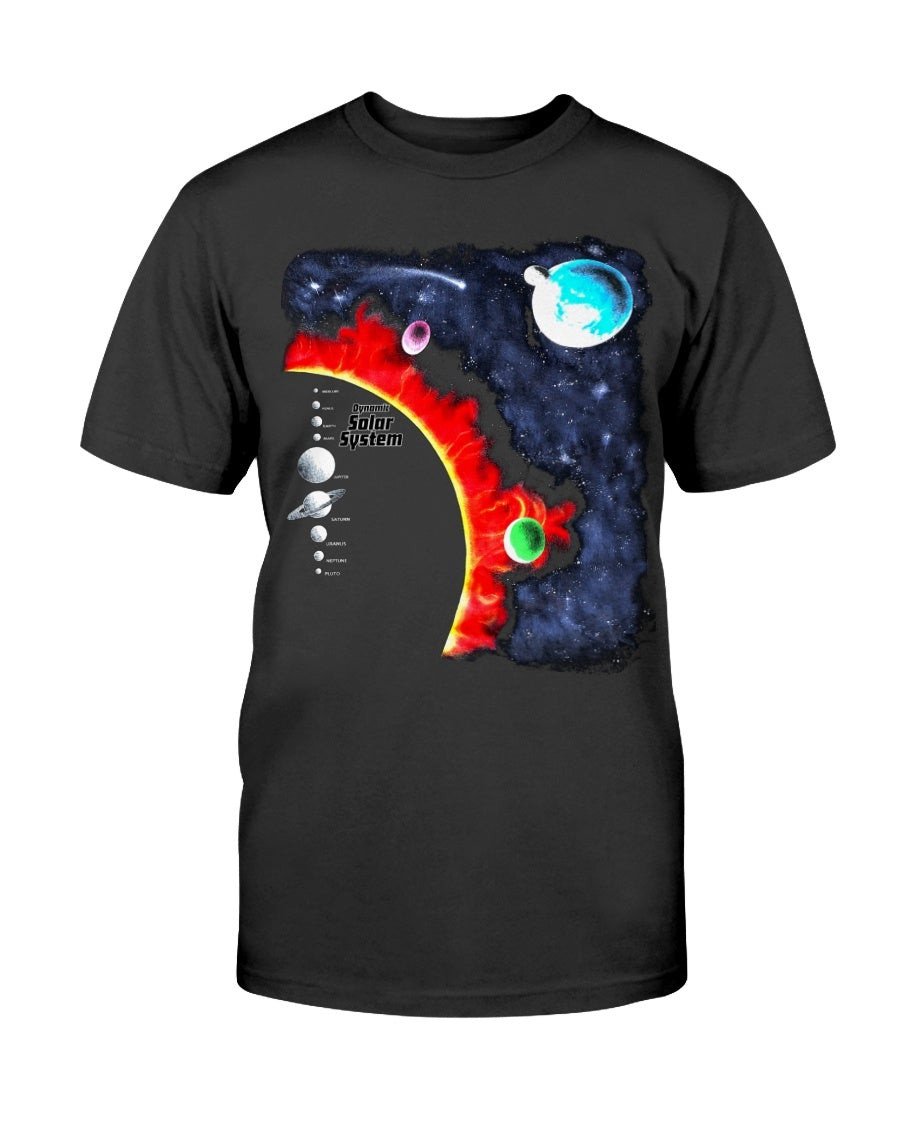 Vintage 90S Dynamic Solar System Black Space T Shirt 083021