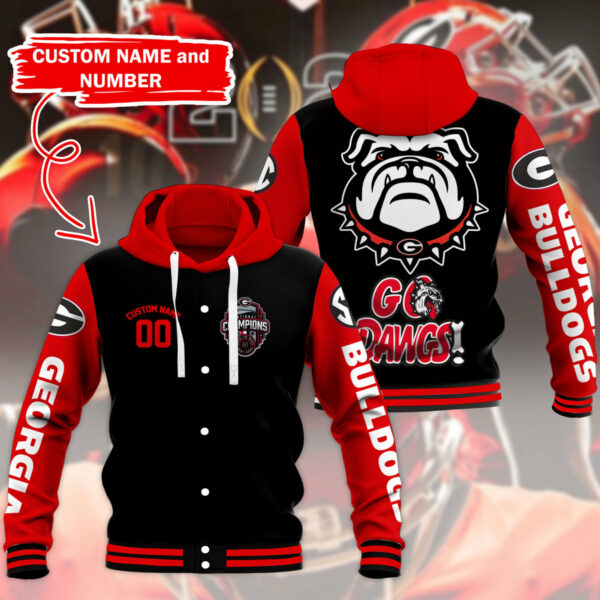 .Georgia Bulldogs Baseball Hoodie Jacket