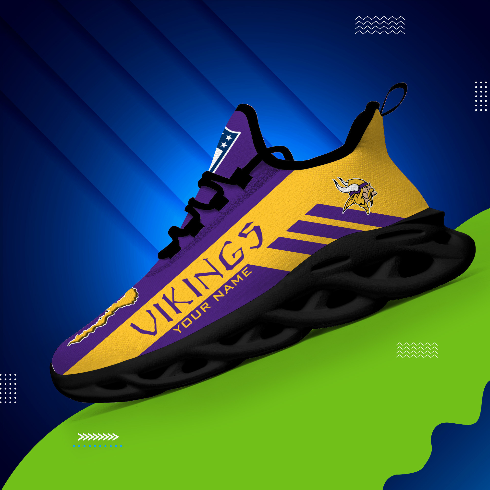 Minnesota Vikings Clunky Max Soul Shoes Personalized MS1720