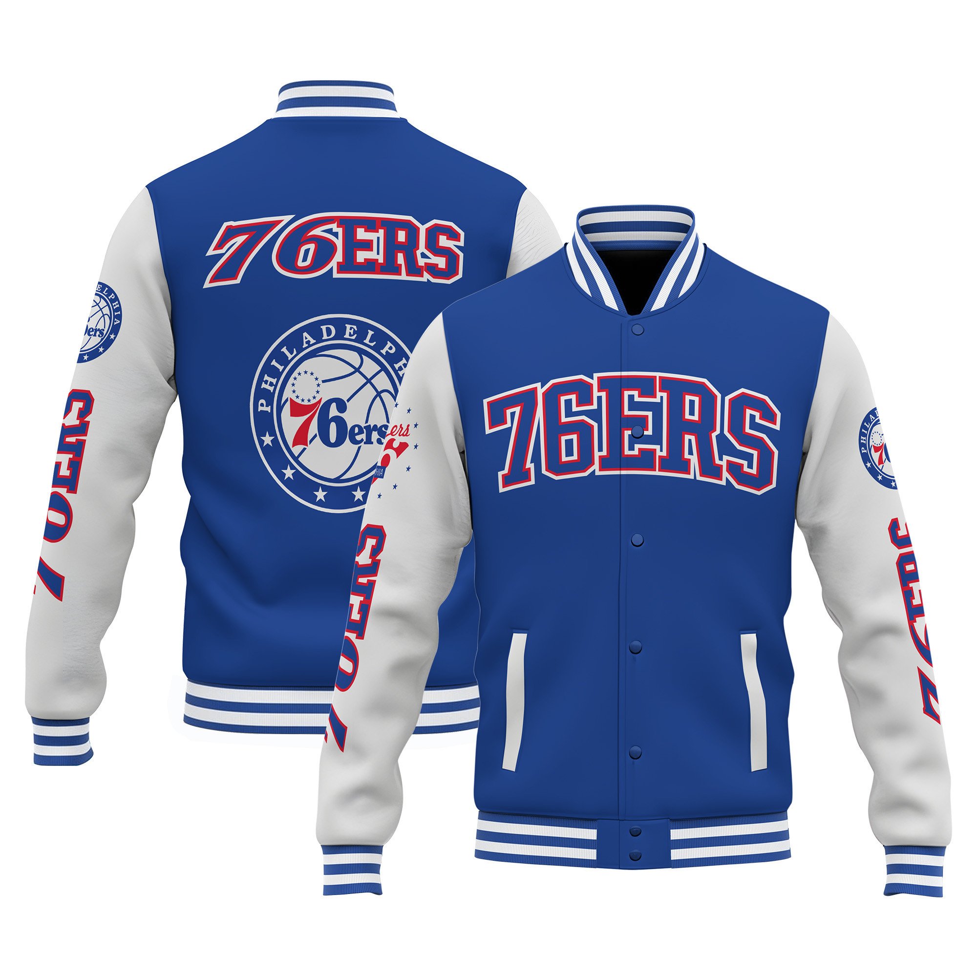 Philadelphia 76ers Special Design 3D Unisex Varsity Jacket