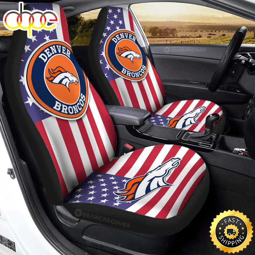 Denver Broncos Customized Car Seat Cover Set Car Decor Accessories CSC7324