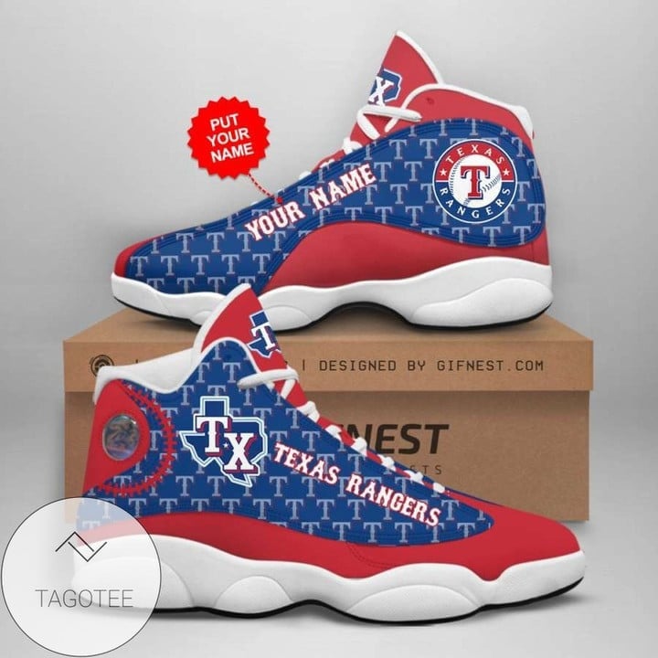 Custom Name MLB Texas Rangers Air Jordan 13 Shoes Sneakers JD13 V2068