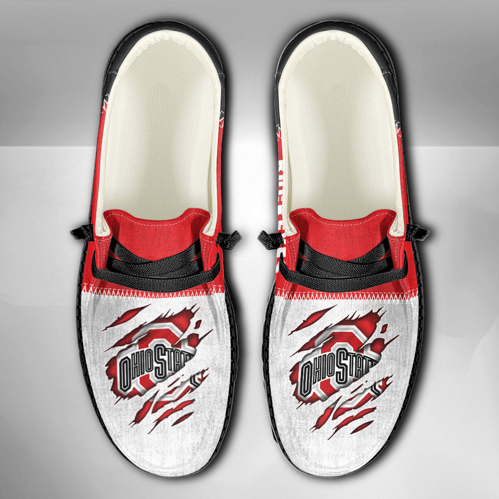 NCAA Ohio State Buckeyes Custom Name Hey Dude Shoes M