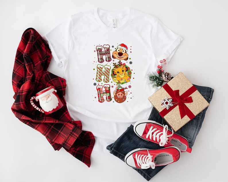 Lion King Christmas Shirt, Disney Christmas Hoodie, Simba Timon Pumbaa Christmas Sweatshirt, Disneyland Christmas, Disneyworld Christmas