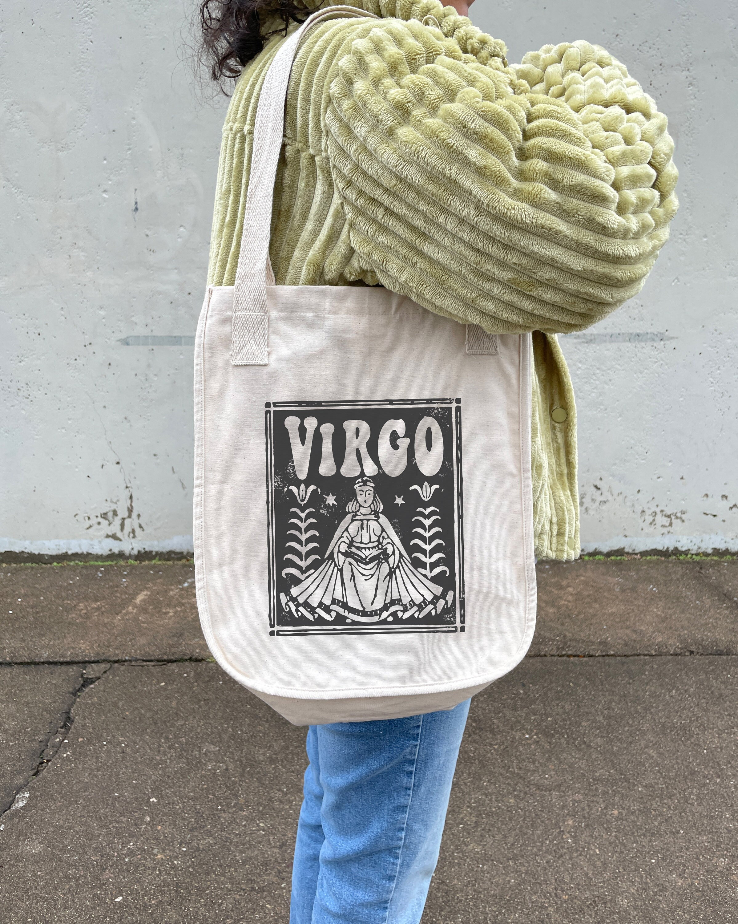 Virgo Aesthetic Tote Bag Trendy Tote Bag Zodiac Gift Virgo Birthday Gift Astrology Clothing Indie Clothes Cute Organic Cotton Market Bag