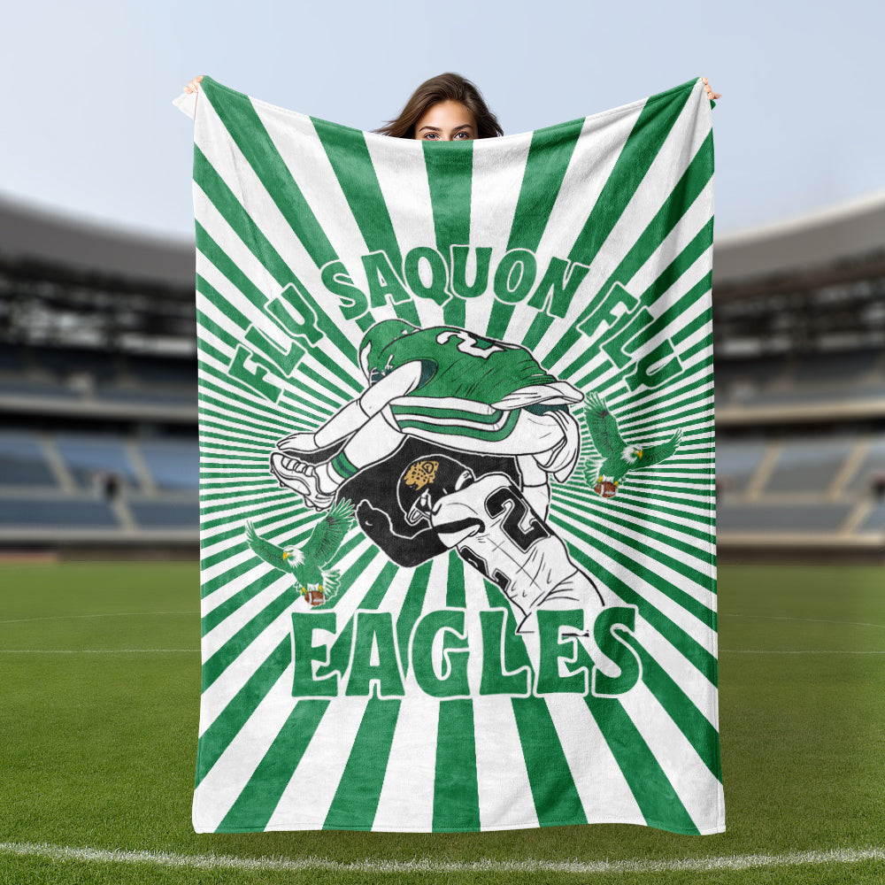 Barkley Philly Football Fly Saquon Fly Blanket The Birds Sherpa Blanket Football Fan Boyfriend Valentine'S Day Gift Fashion24Hs