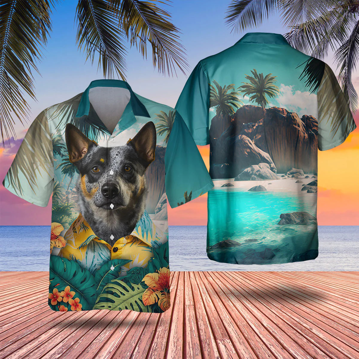 Australian Cattle 3D All Over Printed Hawaiian Shirt, Dog Hawaiian Shirt, Men’S Hawaii Shirt, Summer Gifts For Dog Lover