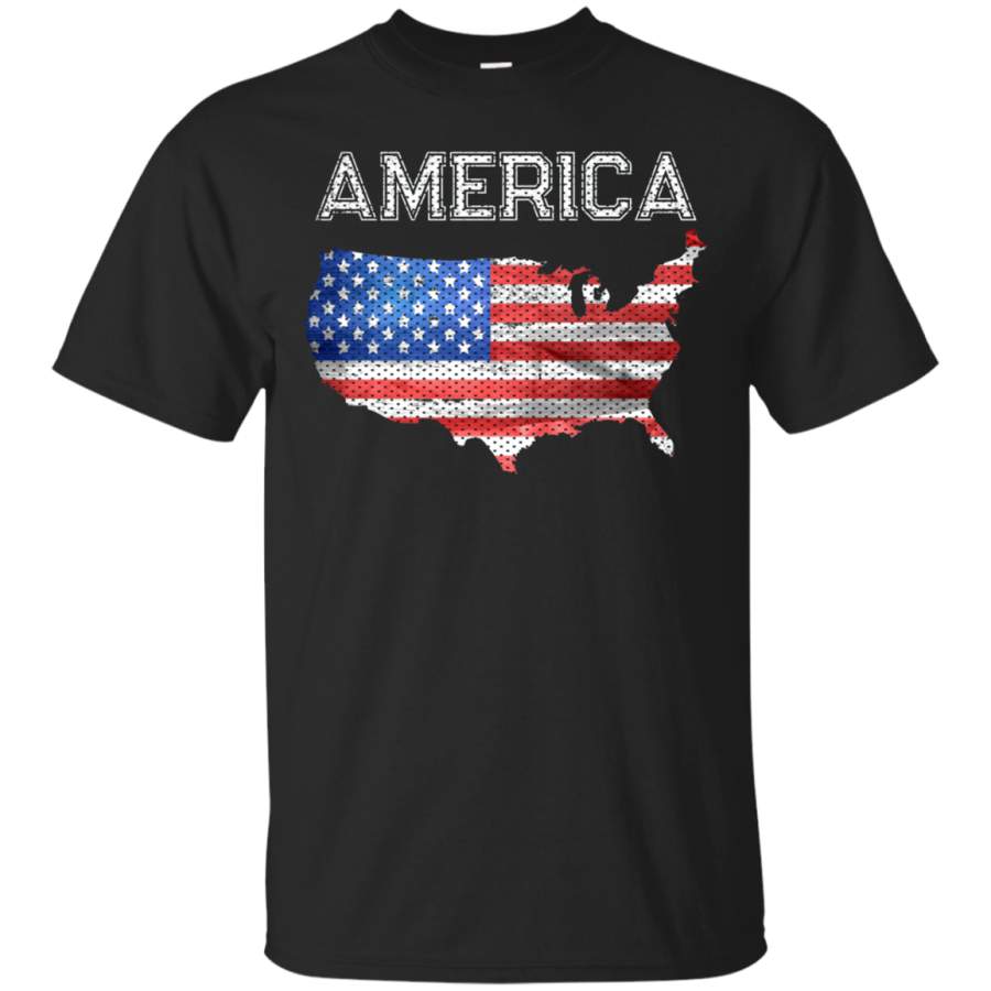 AGR Vintage American Flag Sports Jersey Look Country Shirt