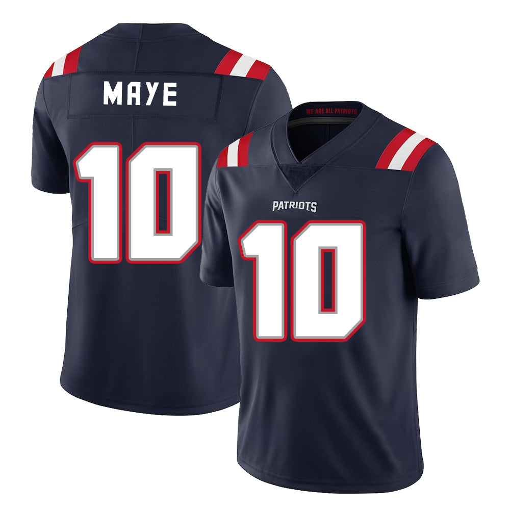 Tshirtcustom - Custom Name Jersey - New England Patriots Jersey #10 Maye Nautical Blue Youth Adult Men'S Football Team Color Home Player Jersey