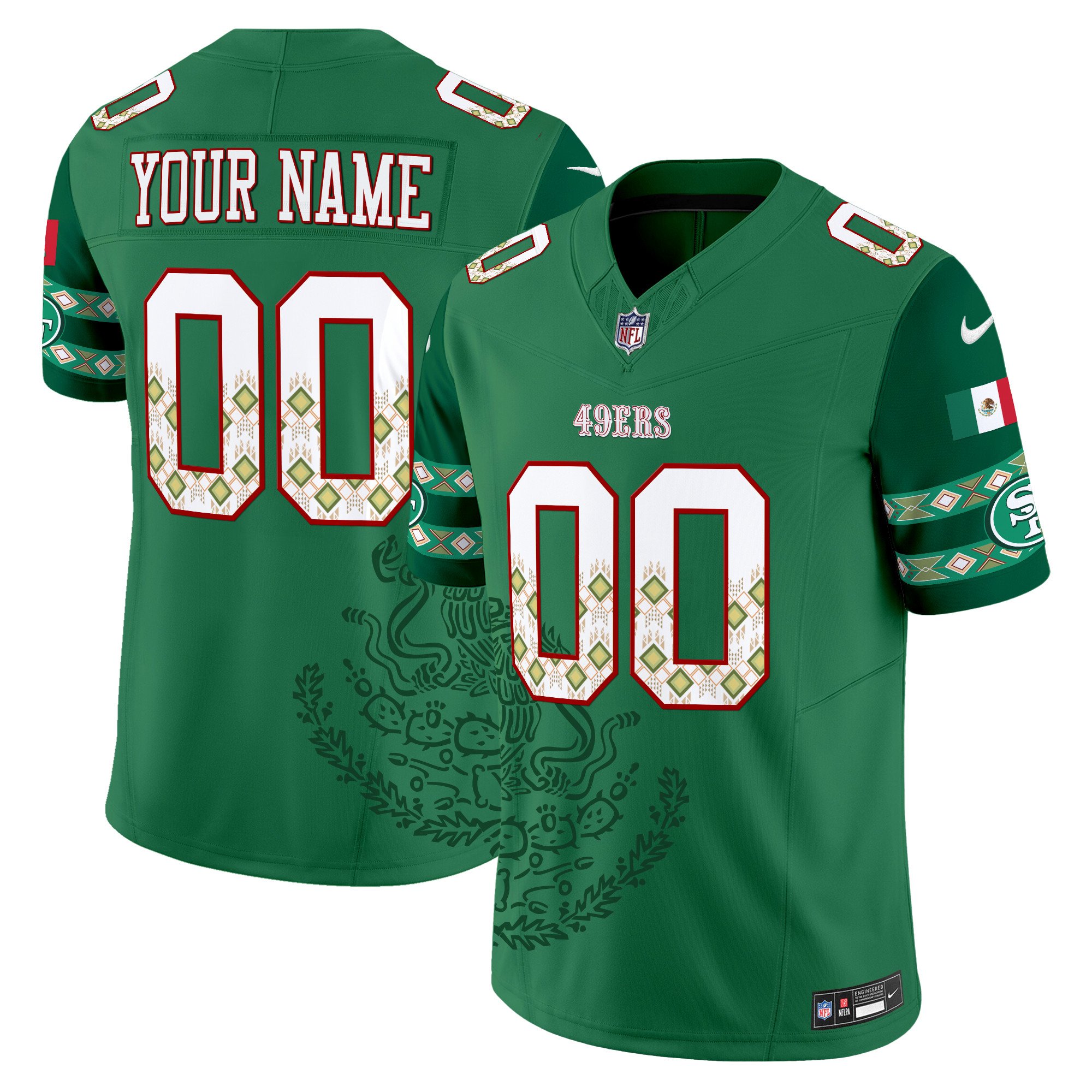 49Ers Mexico Vapor Limited Custom Jersey – Printed