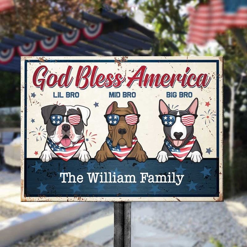 Personalized Dog Metal Sign | God Bl …